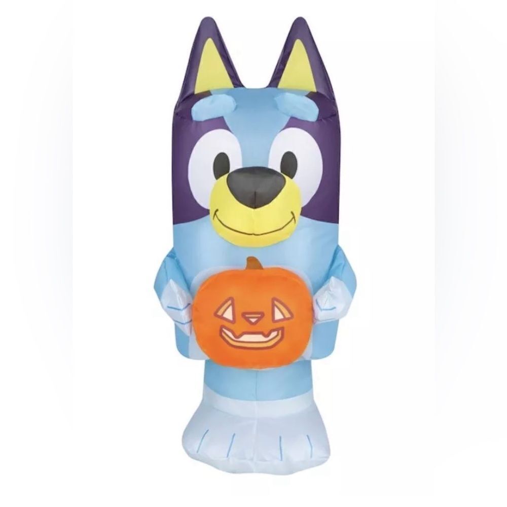 Bluey Pumpkin Jack O Lantern Halloween Inflatable Indoors 22”  Tabletop
